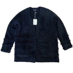 NWT Barefoot Dreams CozyChic Boardwalk Cardigan in Black Size Small